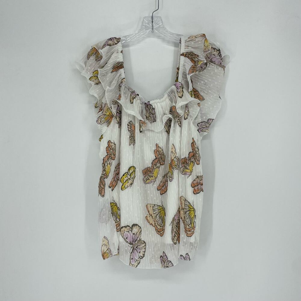 Cato Ruffle Butterfly Flounce Top Size Large - Picture 3 of 7
